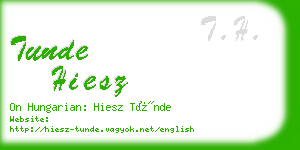 tunde hiesz business card